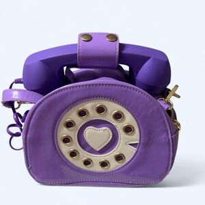 Purple Retro Telephone Handbag